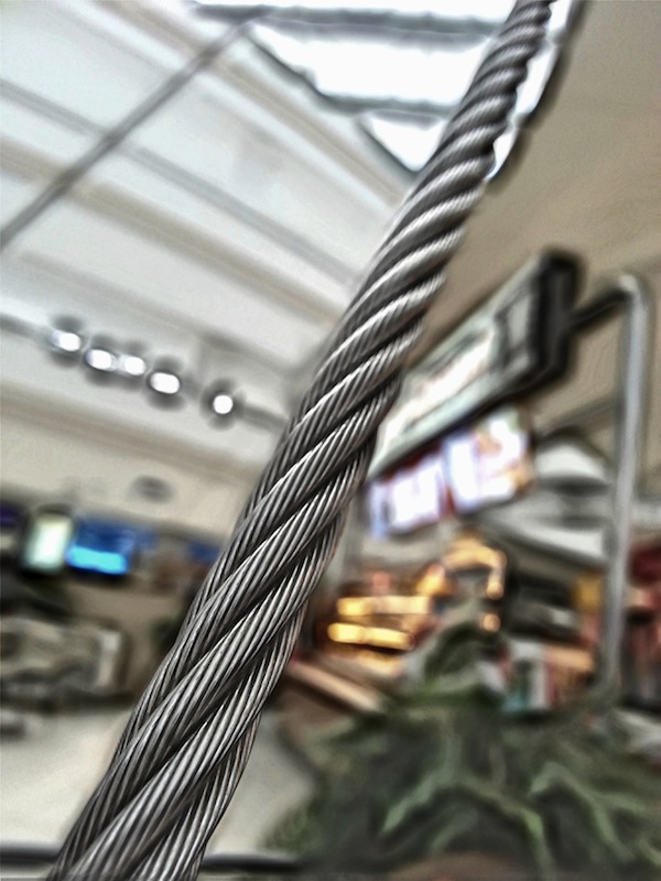steel rope close up